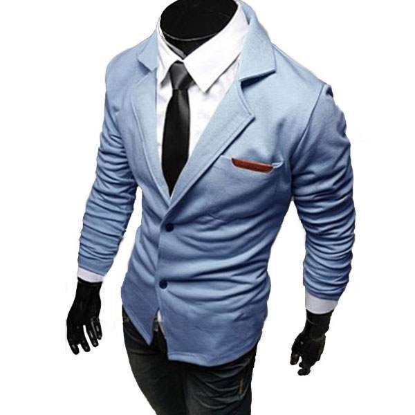 Veste Croisee Homme Blazer Costume Taille ajustee Fitted