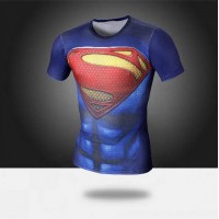 T Shirt Compression homme Superman fashi...