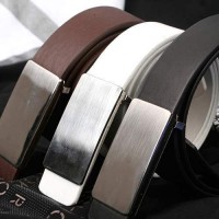 Ceinture Homme Classique Design elegant acier brosse Men Fashion