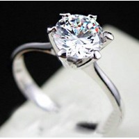 Bague Or Blanc/Jaune Femme Solitaire eng... Bague Or Blanc/Jaune Femme Solitaire eng...