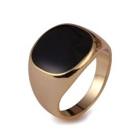 Chevaliere Homme Bague en plaque Or Pier...