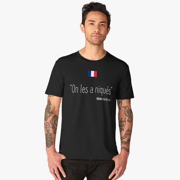 T-shirt Noir Imprimé | On les a niqués | Coupe du Monde 2018