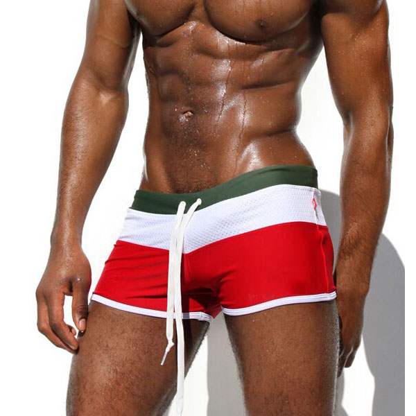 Maillot de bain Homme Shorty Plage sexy fashion Rouge