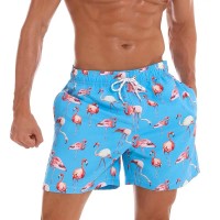 Maillot de bain Homme Short Plage sexy fashion Bleu Flamingo