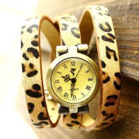 Montre Cuir Watch Bracelet Wrap Leopard ...