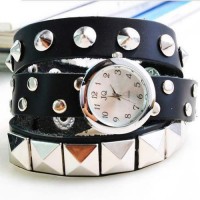 Montre Cuir Watch Bracelet Wrap Studded ...