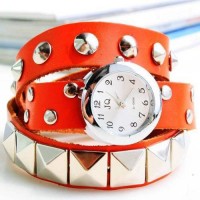 Montre Cuir Watch Bracelet Wrap Studded ...