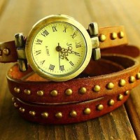 Montre watch Wrap Bracelet Cuir Studded ...