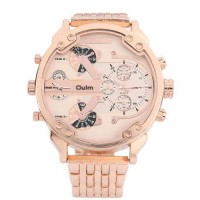 Montre homme Fashion Men watch Grand cadran Luxury design sport Class Acier rose