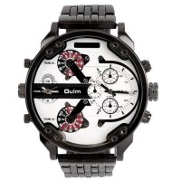 Montre homme Fashion Men watch Grand cadran Luxury design sport Class noir blanc