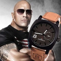 Montre Homme Round Dial Fashion Military Sport US style Quartz Cuir