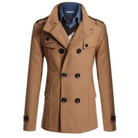 Trench Veste Caban Warm Homme Chic Classique Elegance Beige