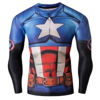 T Shirt Compression homme Captain Americ...