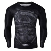 T Shirt Compression homme Superman Noir ...